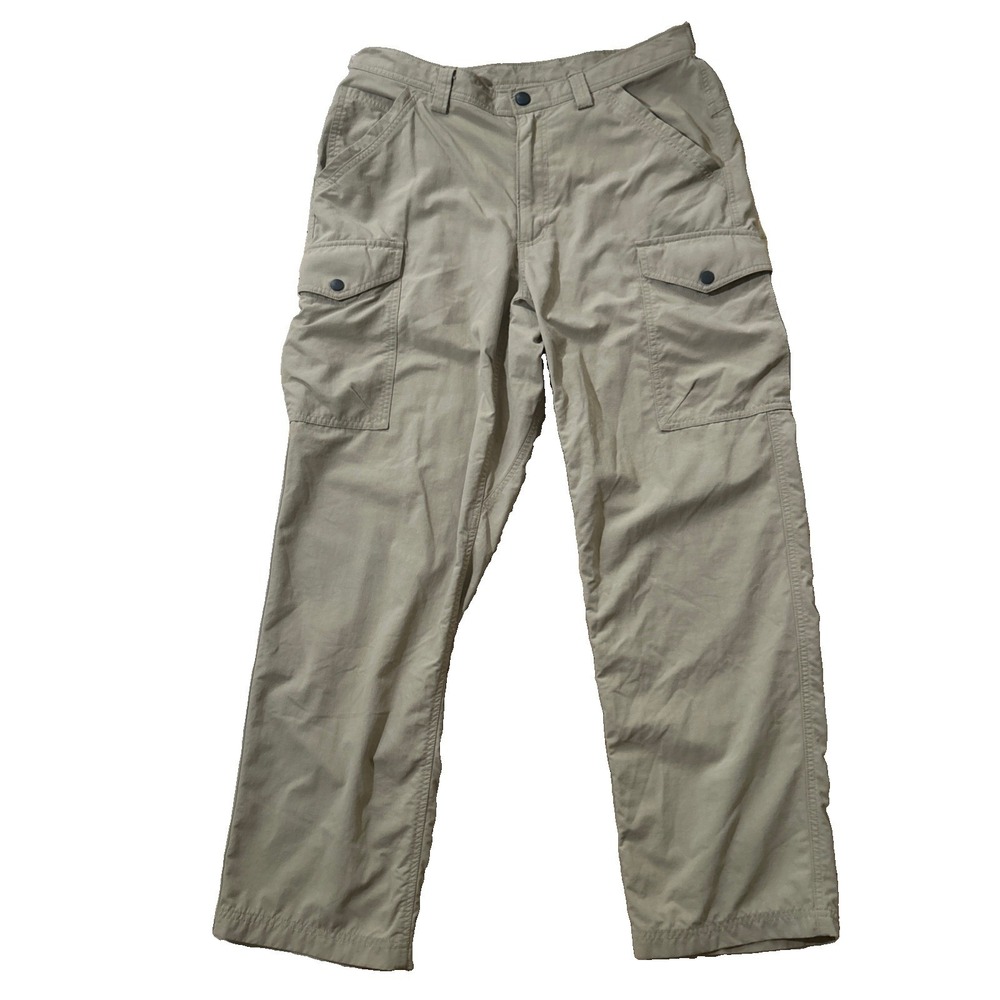 Duluth Trading Co Men's 34x30 Tan Armachillo Cooling Cargo Pants Ripstop Outdoor